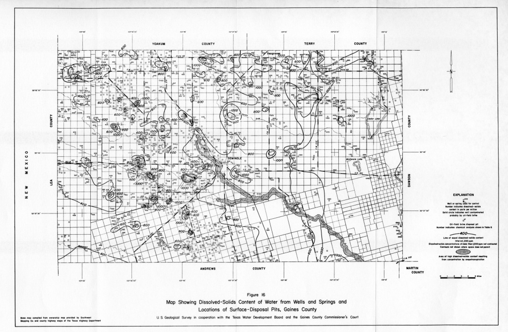Numbered Report 15 | Texas Water Development Board - Gaines County Texas Section Map