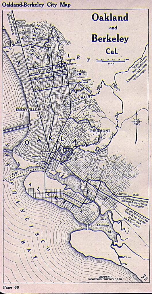 Oakland And Berkeley Map 1917 | I Hella Love Oakland, Berkeley - Oakland California Map