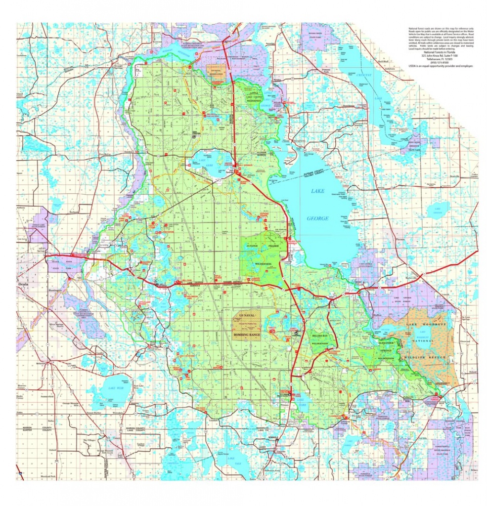 Ocala National Forest Visitor Map - Us Forest Service R8 - Avenza Maps - Where Is Ocala Florida On A Map
