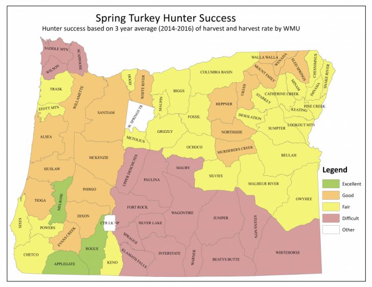 Odfw Spring Turkey Hunting Forecast - Turkey Hunting California Map ...