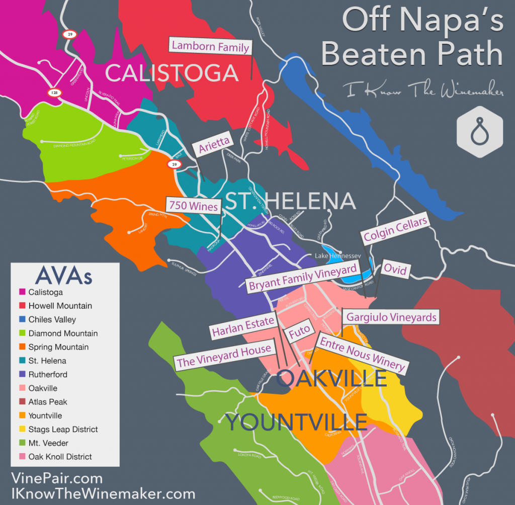 Off Napa&amp;#039;s Beaten Path | A Map Of Amazing Wineries - California Wine Country Map Napa