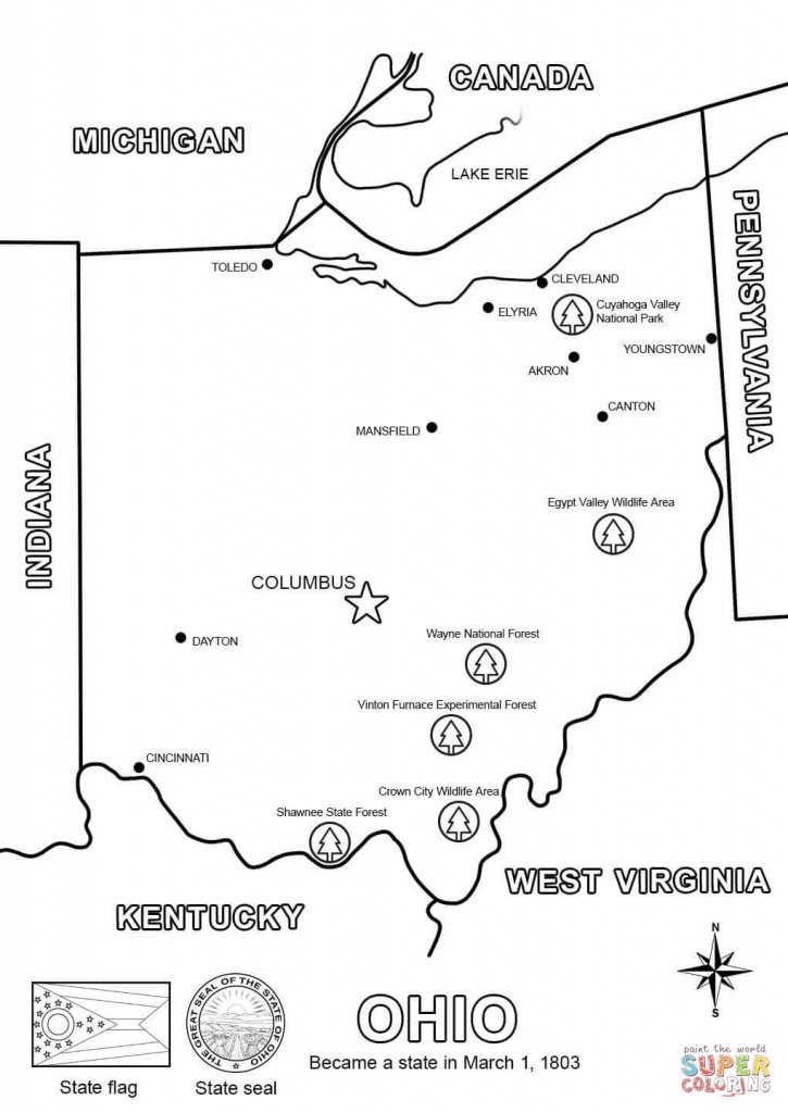 Printable Map Of Ohio