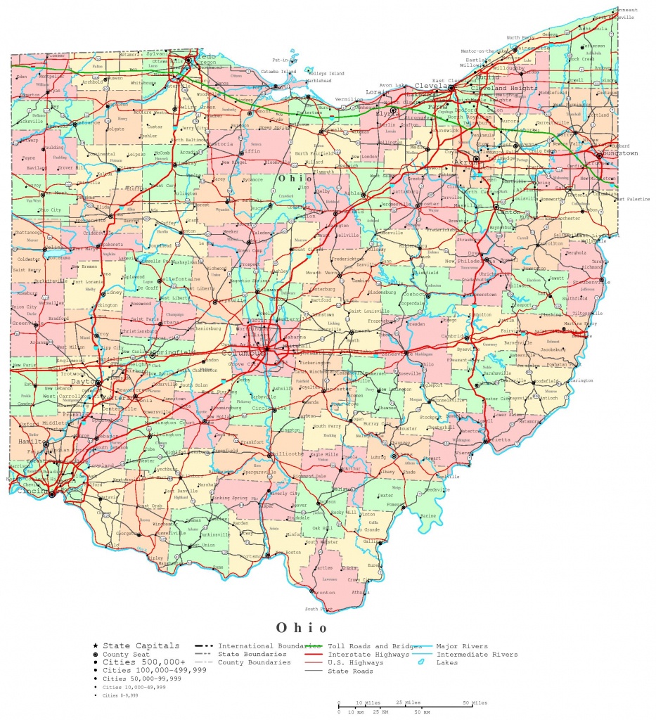 Ohio Printable Map - Printable Map Of Columbus Ohio