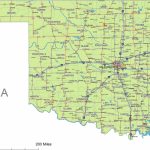 Oklahoma State Route Network Map. Oklahoma Highways Map. Cities Of   Printable Map Of Oklahoma