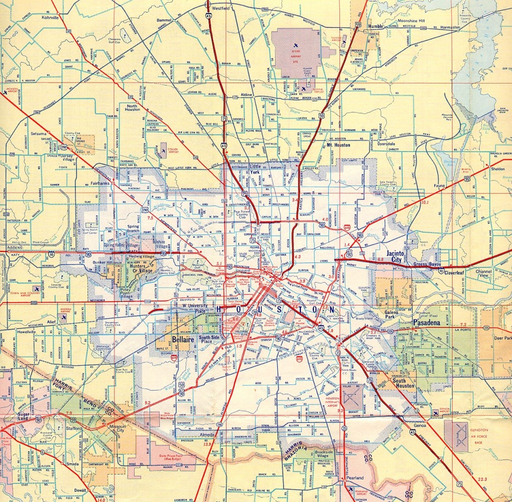 Old Houston Maps | Houston Past - Street Map Of Houston Texas