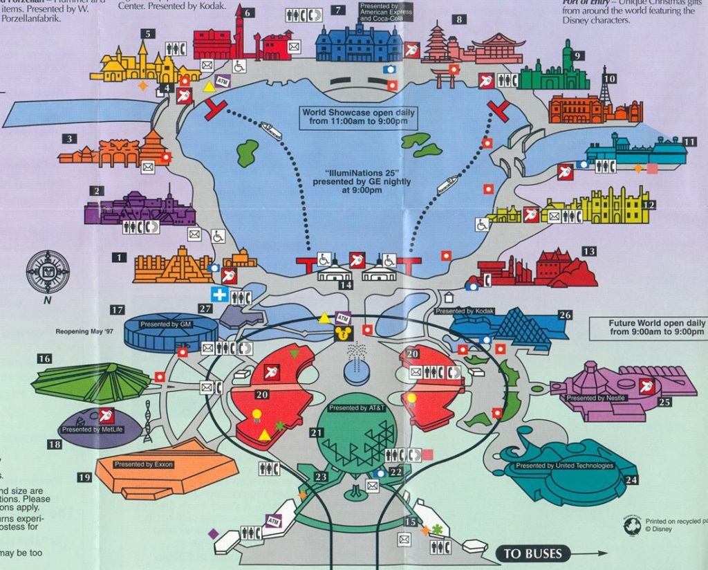 Old Map Of Epcot | Disney | Disney World Map, Epcot, Disneyland Map - Epcot Florida Map