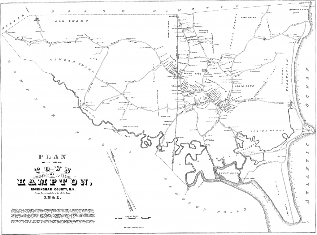 Old Maps Of Hampton, Nh | Lane Memorial Library - Printable Old Maps