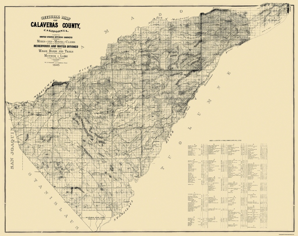 Old Mining Map Prints| Maps Of The Past - California Gold Prospecting Map