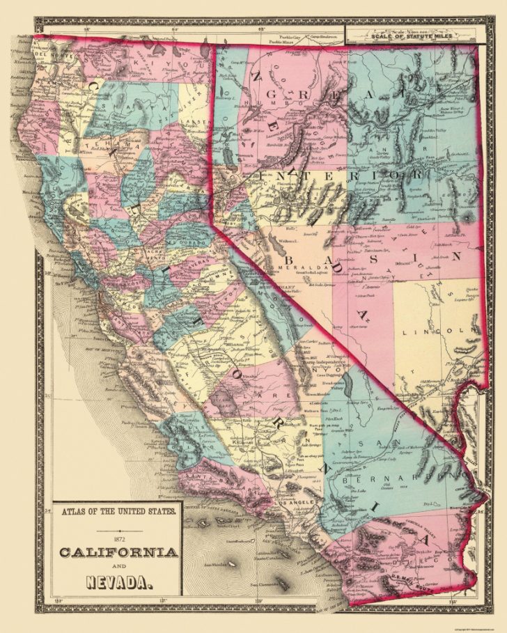 California Nevada Map