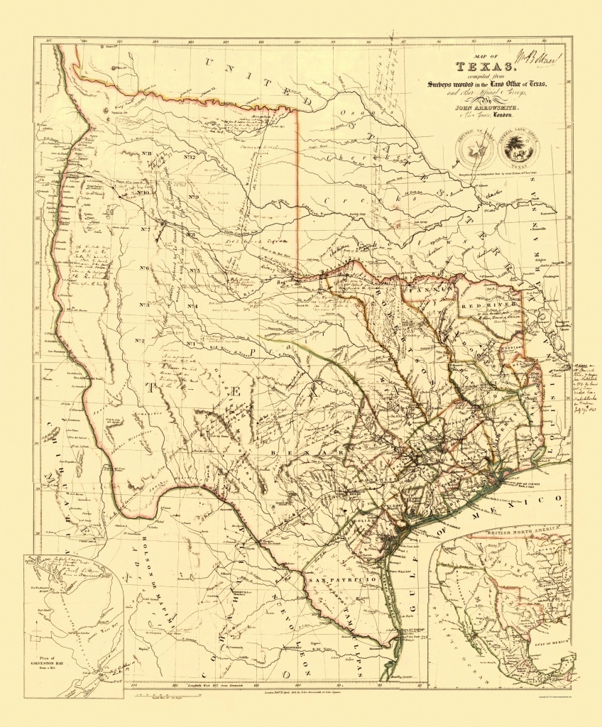 Old State Map - Republic Of Texas - Arrowsmith 1841 - Republic Of Texas Map
