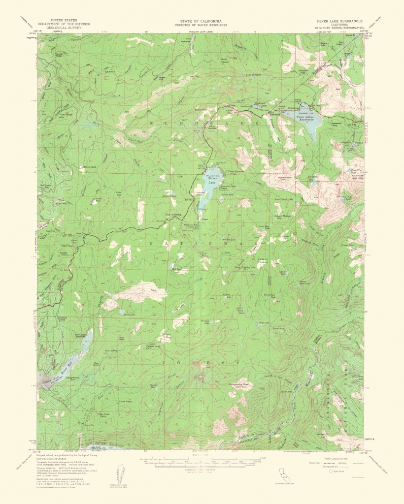 Old Topographical Map - Silver Lake California 1962 - Silver Lake California Map