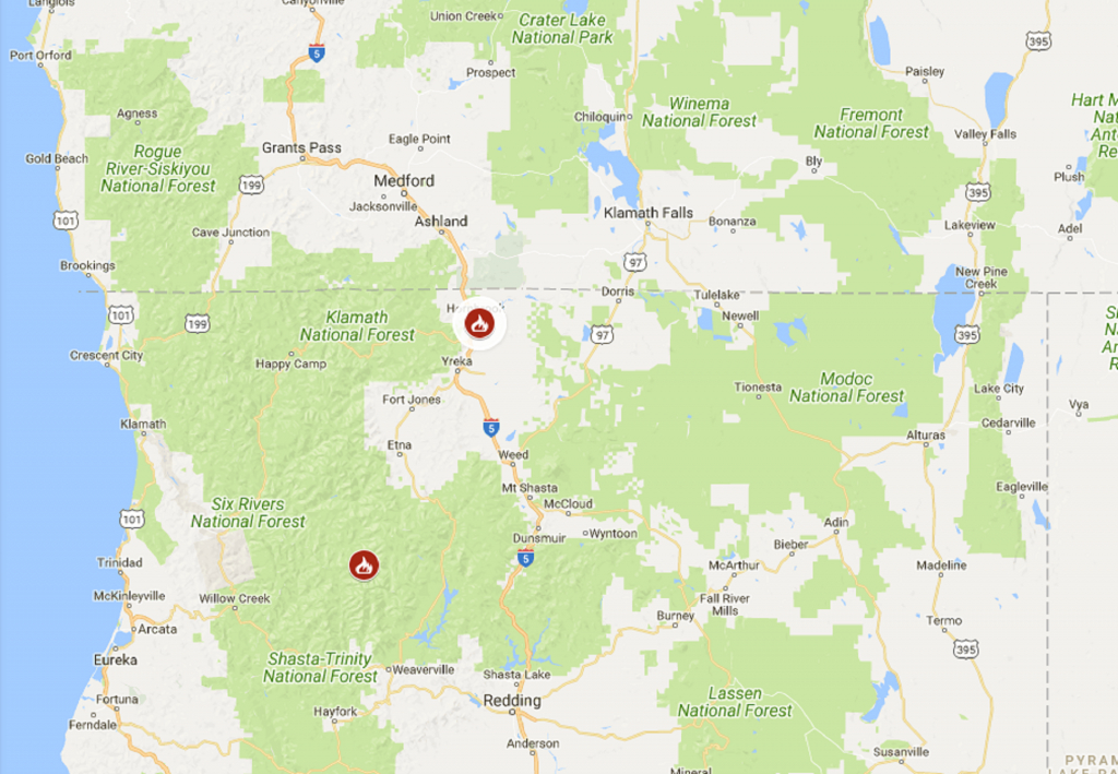 One Person Dies In Wildfire Near California-Oregon Border | The - California Oregon Fire Map