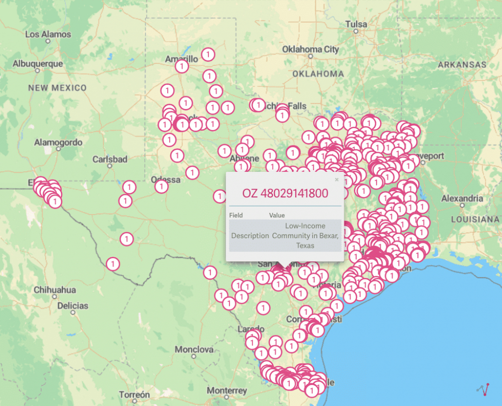 Texas Opportunity Zone Map Free Printable Maps