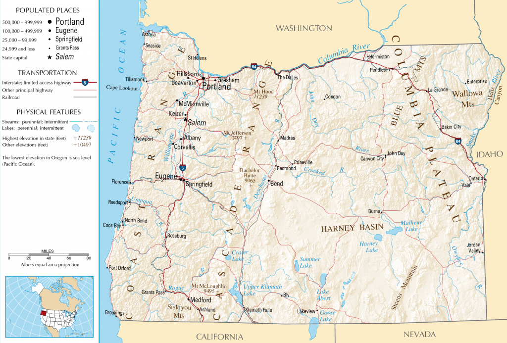 Oregon Road Map Printable Free Printable Maps   Oregon Map Free Large Images States Oregon Map Oregon Oregon Road Map Printable 