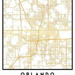 Orlando Florida City Street Map Art"deificusart | Redbubble   Street Map Of Orlando Florida