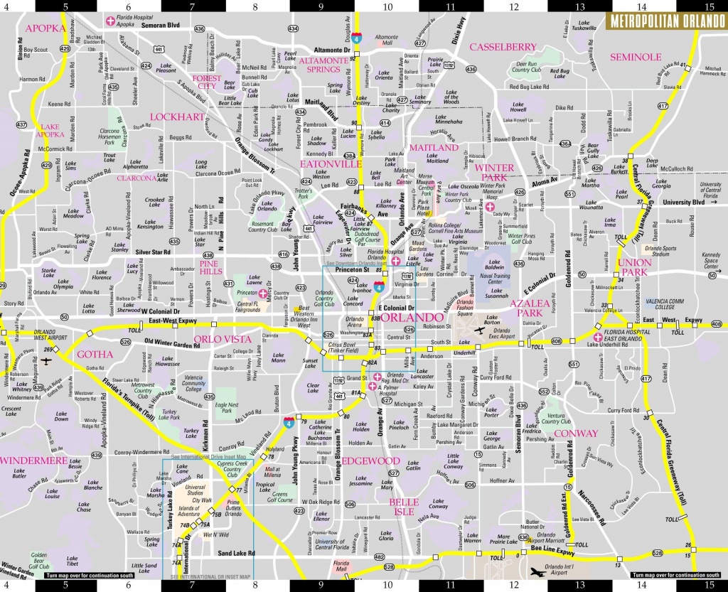 Orlando Florida Map - Map Of Orlando Florida Area (Florida - Usa) - Map Of Orlando Florida Area