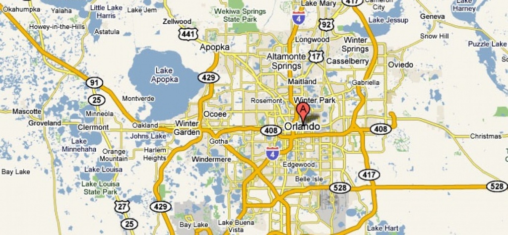 Orlando, Florida – Usa | Travel Featured - Road Map To Orlando - Printable Map Of Orlando