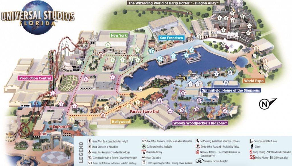 Orlando Insider Vacations Guide To Universal Studios, Orlando - Universal Studios Florida Park Map