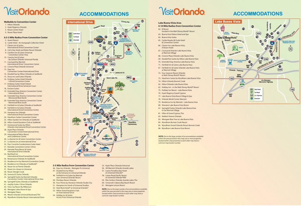 Orlando International Drive Hotel Map - Map Of Orlando Florida International Drive