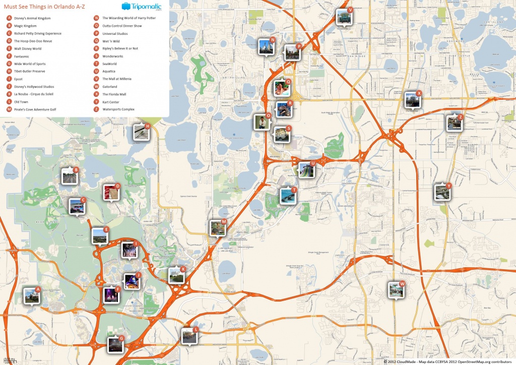 Orlando Printable Tourist Map In 2019 | Free Tourist Maps - Map Of Orlando Florida Area