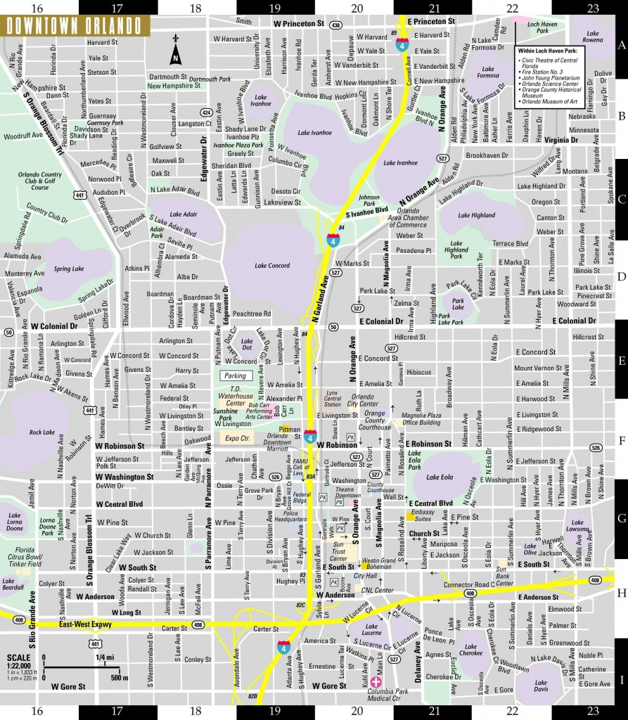 Orlando Street Map - Street Map Of Orlando (Florida - Usa) - Street Map Of Orlando Florida