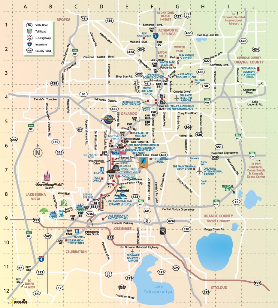 Orlando Theme Parks Map - Map Of Orlando Theme Parks (Florida - Usa) - Florida Parks Map