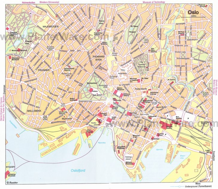 Printable Map Of Oslo Norway