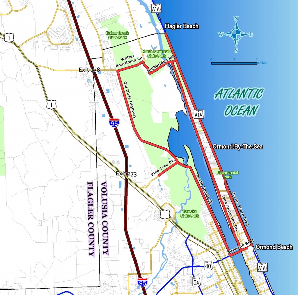 Oslt Home Street Map Of Ormond Beach Florida 