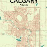 Ourposter 'calgary City Map' Graphic Art Print Poster In   Printable Map Of Calgary