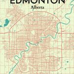 Ourposter 'edmonton City Map' Graphic Art Print Poster In   Printable Map Of Edmonton