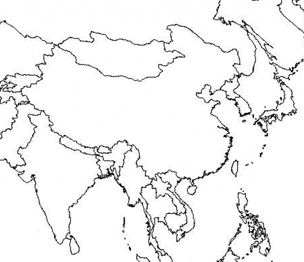 Outline Map Of Asia And Middle East Free Printable Coloring Page - Blank Outline Map Of Asia Printable
