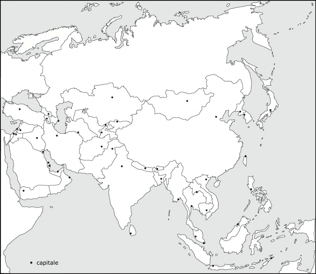Outline Map Of Asia With Countries Throughout Roundtripticket Me - Blank Outline Map Of Asia Printable