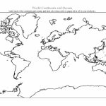 Outline Map Of Continents And Oceans With Printable Map Of The World   Printable Map Of Oceans And Continents
