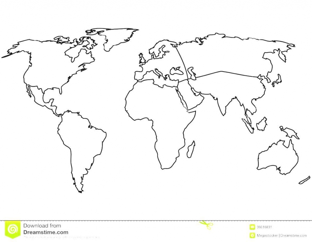 Outline Map Of Europe Continent With World Map Outline Blank - Continents Outline Map Printable