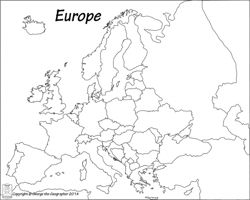 Outline Map Of Europe Political With Free Printable Maps And - Printable Black And White Map Of Europe