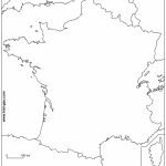 Outline Map Of France With Borders   Map Of France Outline Printable