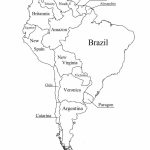 Outline Map Of South America Printable With Blank North And For New   Printable Map Of South America