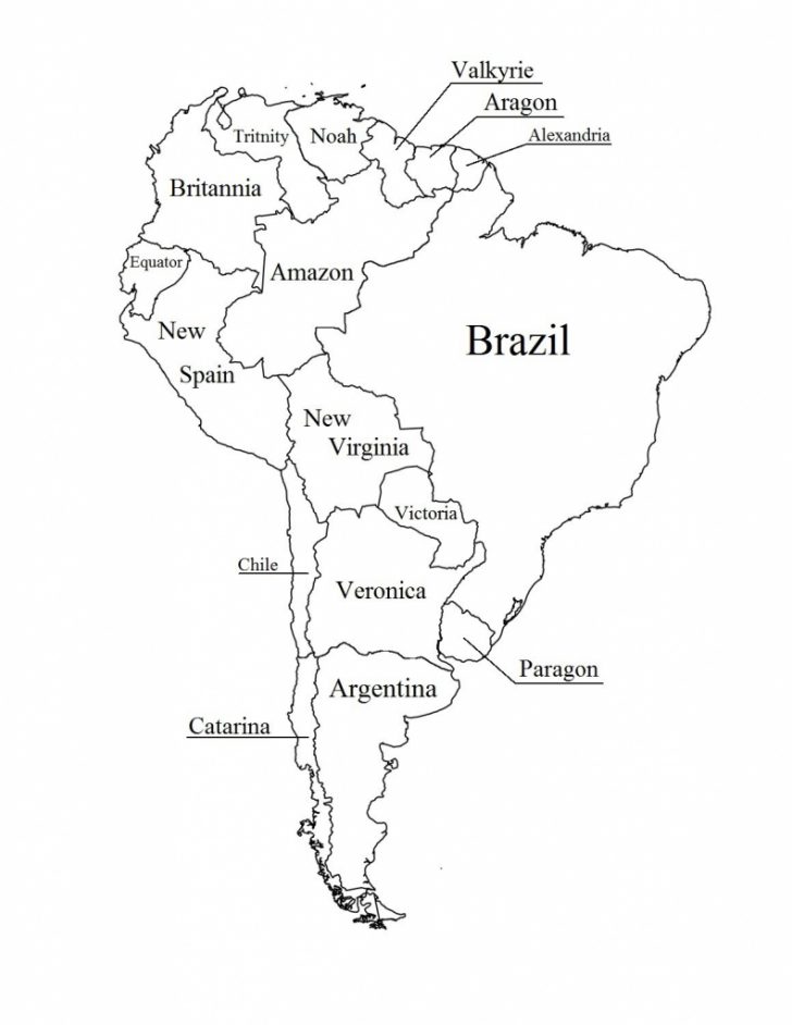 South America Outline Map Printable