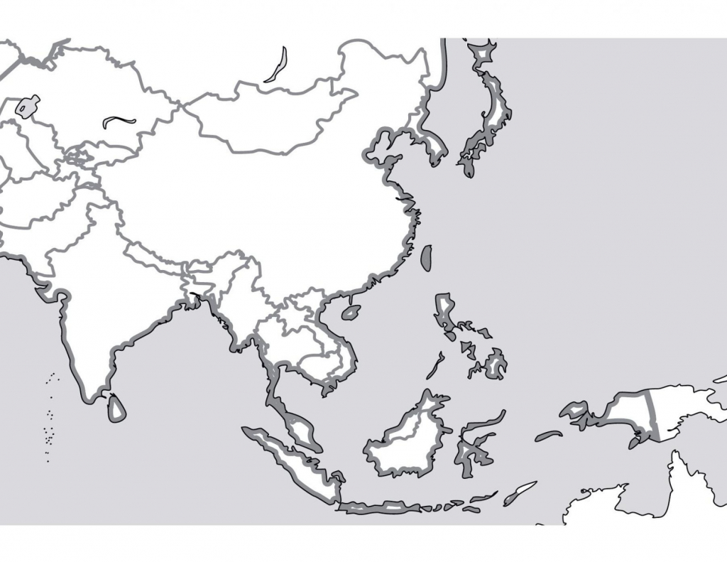 Outline Map Of South Asia New Printable Blank Southeast - Asia Outline Map Printable