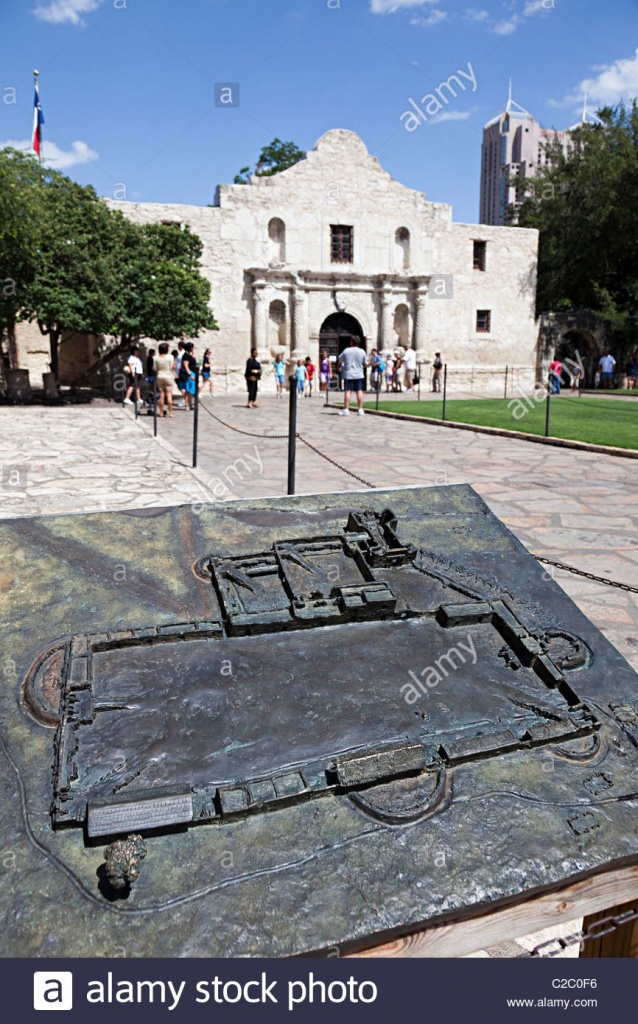 Map Of The Alamo San Antonio Texas