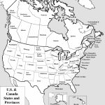 Outline Map Of Us And Canada Printable Mexico Usa With Geography   Blank Us And Canada Map Printable