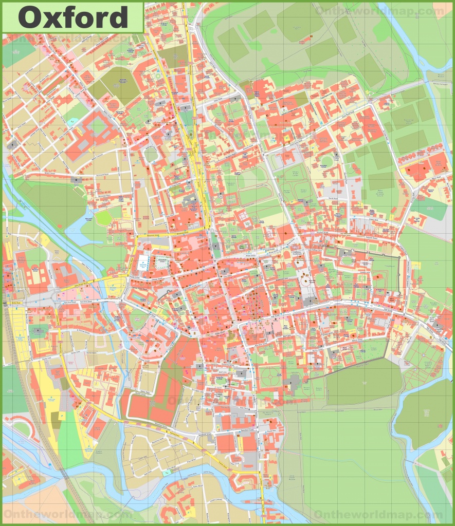 Oxford Maps | Uk | Maps Of Oxford - Oxford Tourist Map Printable