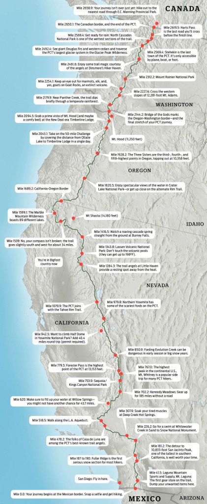 Pacific Crest Trail Map: Hike The Pct In 2019 | Backpacking | Trail - Backpacking Maps California