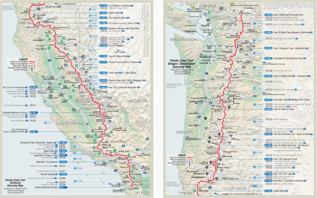 Pacific Crest Trail Map Southern California Pct Trail Map Luxury Map - Pct Map California