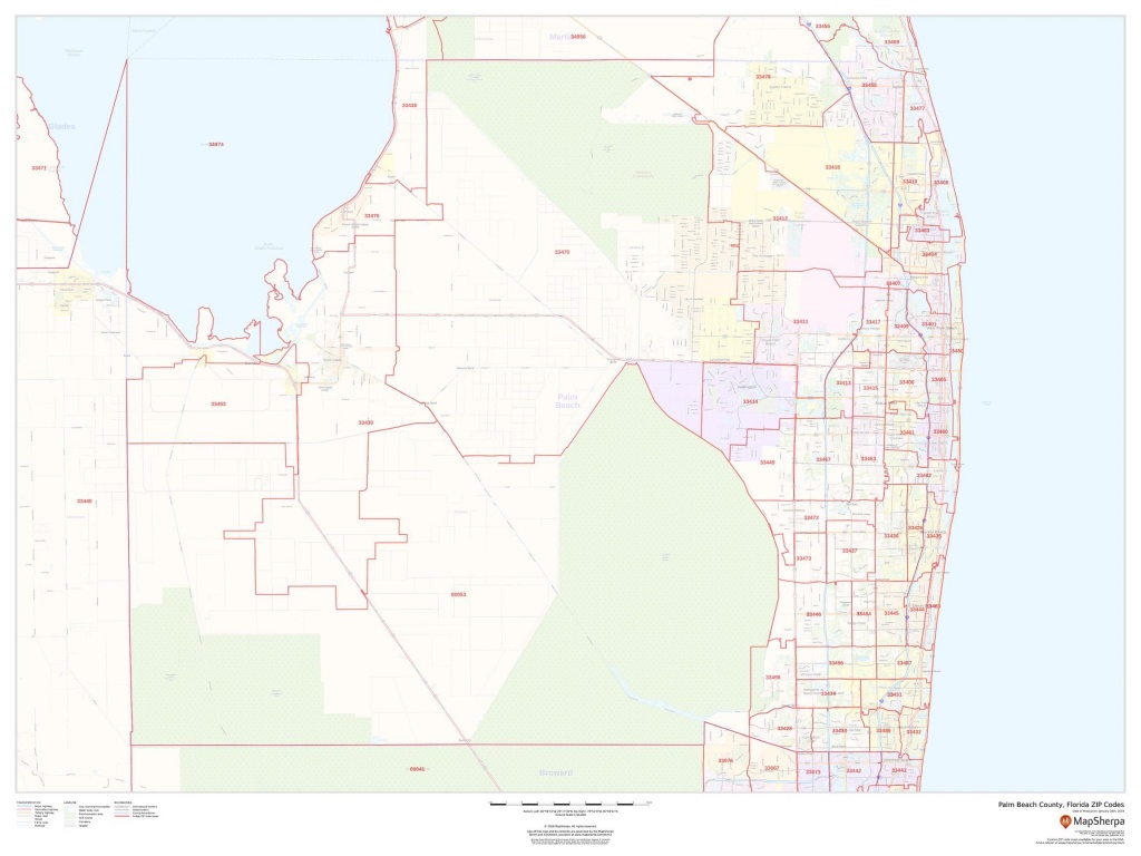 Palm Beach County Zip Code Map - Zip Code Map Of Palm Beach County Florida