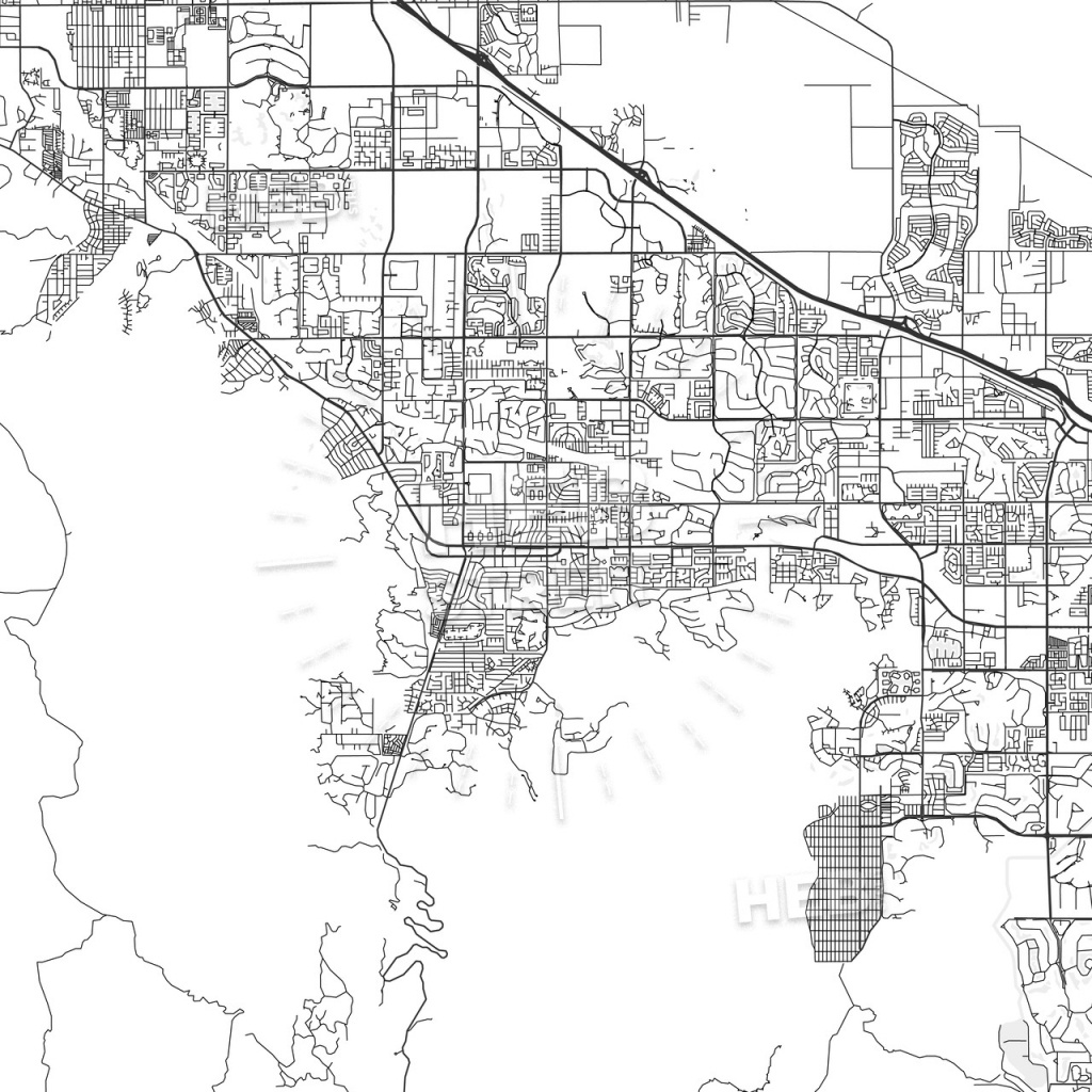 Palm Desert, California - Area Map - Light | Hebstreits Sketches - Where Is Palm Desert California Map