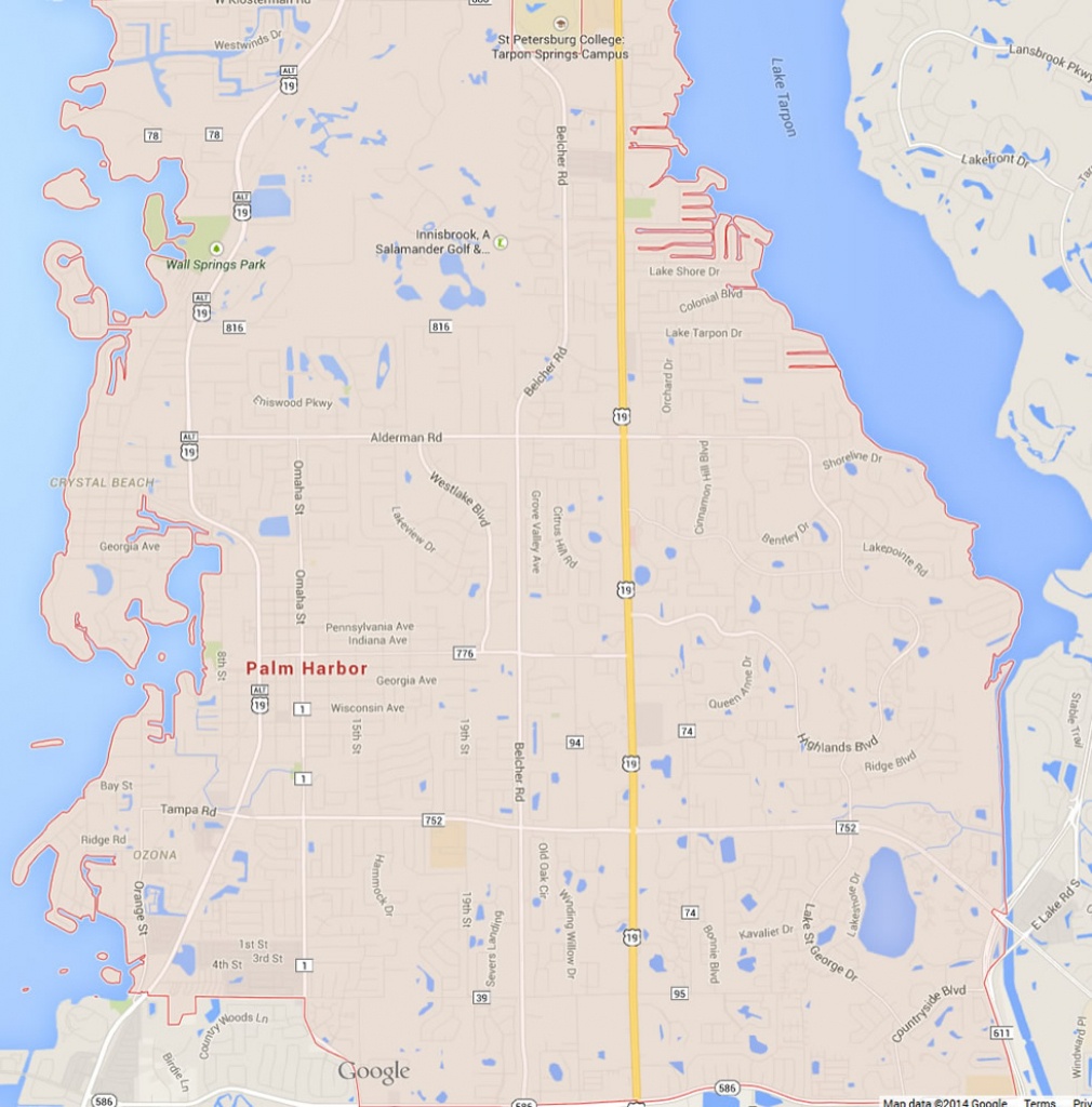 Palm Harbor Florida Map - City Map Of Palm Harbor Florida