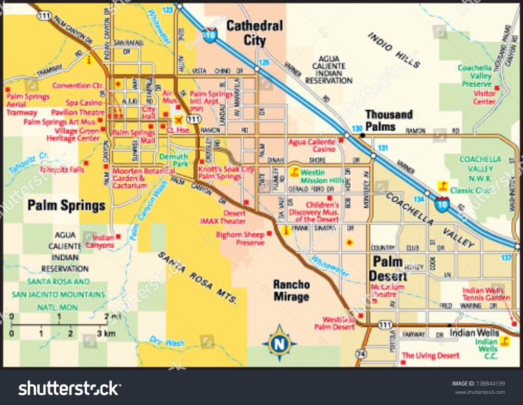 Palm Springs California Area Map Image Vectorielle De Stock (Libre - Where Is Palm Springs California On A Map