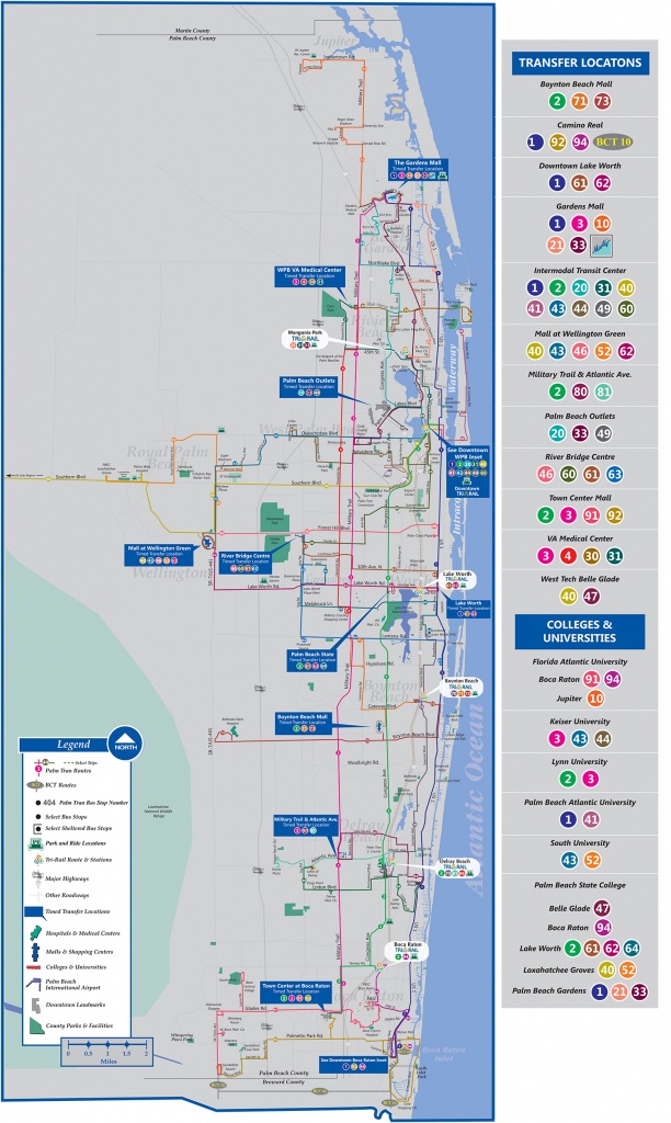 Palm Tran Bus Service - Sea Crest Florida Map