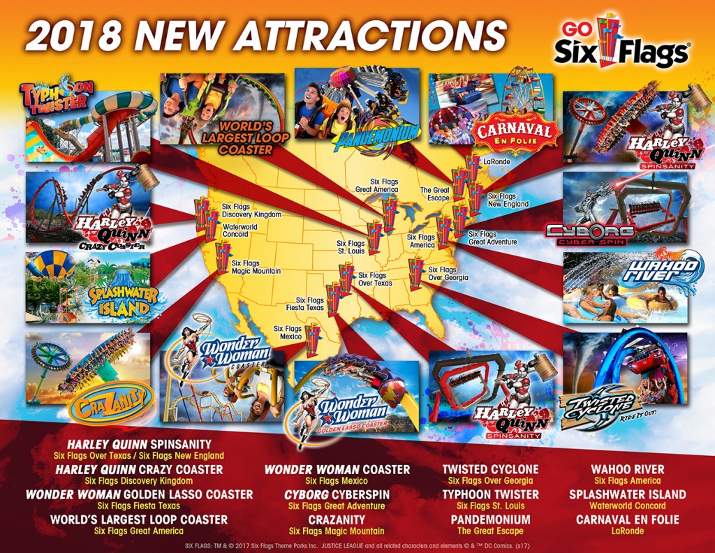 Parcplaza: Les Parcs Six Flags Annoncent Leurs Nouveautés 2018 - Six Flags Fiesta Texas Map 2018
